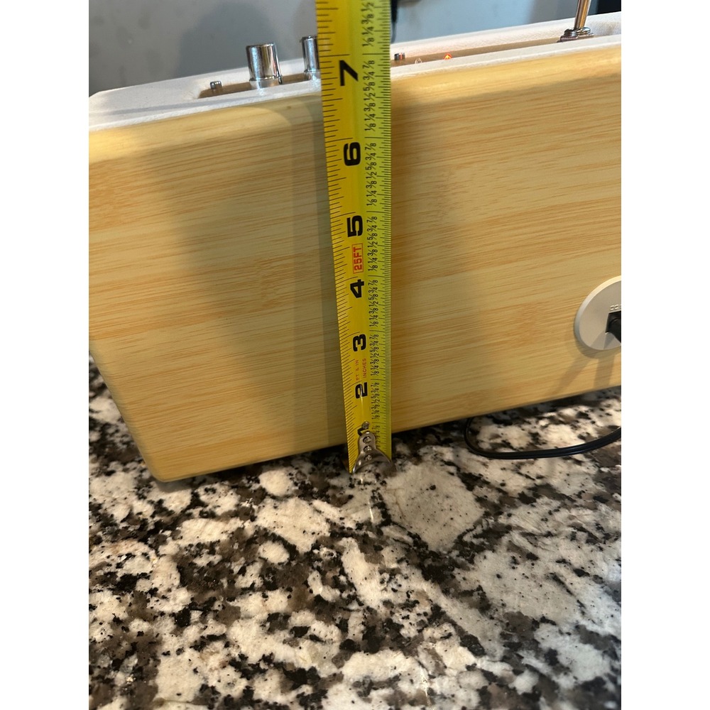 Sharper Image Vtg inspire Bluetooth Speaker Wood White Retro Mid Century Modern - Picture 6 of 8